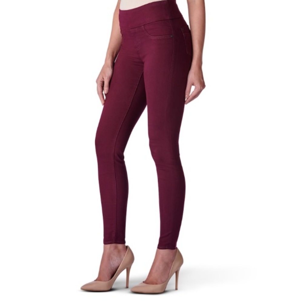 burgundy jeggings